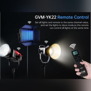 GVM YK22 Remote Control For GVM Light RGB Video Light Continuous W/ Wrist Strap.